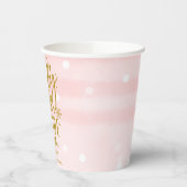 雪片ベビー外は寒い女の子ベビーシャワー 紙コップ (左)