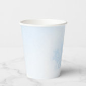 雪片ベビー外は寒い男の子の赤ちゃんシャワー 紙コップ (裏面)