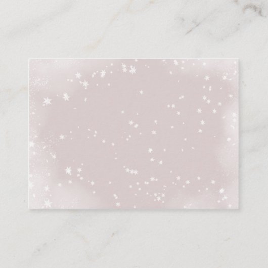 雪片ベビー用ブックスウィンターベビーシャワーエンクロ エンクロージャーカード (裏面)