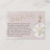 雪片ベビー用ブックスウィンターベビーシャワーエンクロ エンクロージャーカード (正面)