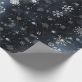 雪片ホリデーラッピング紙 ラッピングペーパー (角)