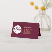 雪片ボーバイオレットレッドクリスマスツリーのギフトカード プレイスカード (裏面)