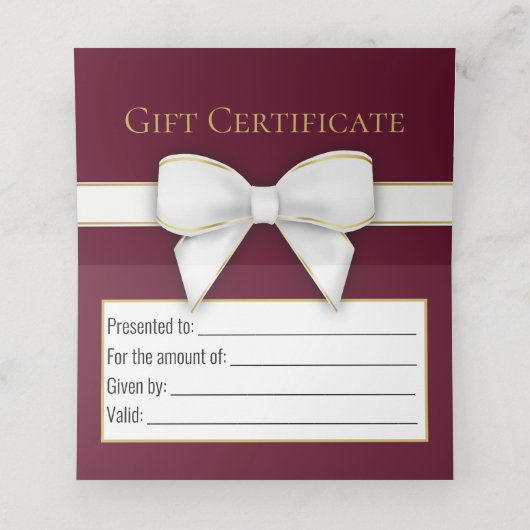 雪片ボーバイオレットレッドクリスマスツリーのギフトカード プレイスカード (内部開封)