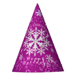 雪片マゼンタホワイト パーティーハット