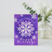 雪片マゼンタホワイト ポストカード (スタンド正面)