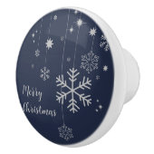 雪片ミニマル付きクリスマスデザイン セラミックノブ (右)