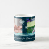 雪片メリークリスマスおばあちゃんマグカップ コーヒーマグカップ (中央)