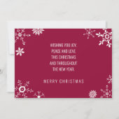 雪片メリークリスマスカスタムの写真 シーズンカード (裏面)