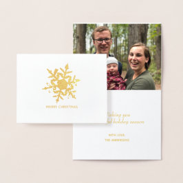 雪片メリークリスマスカスタムフォイルカード 箔カード