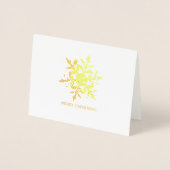 雪片メリークリスマスカスタムフォイルカード 箔カード (正面)