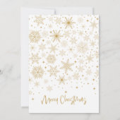 雪片メリークリスマスフォトファミリー金ゴールド カード (裏面)