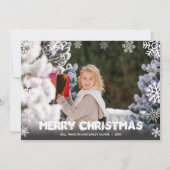 雪片メリークリスマスフォト シーズンカード (正面)