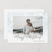 雪片メリークリスマスワンフォトポストカード シーズンポストカード (正面/裏面)