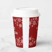 雪片メリークリスマス紙カップ  紙コップ (左)