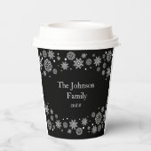 雪片メリークリスマス紙カップ  紙コップ (裏面)