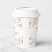 雪片メリークリスマス紙カップ  紙コップ (左)