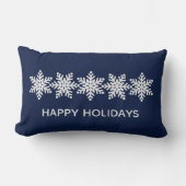 雪片モダンクリスマス ランバークッション (正面)