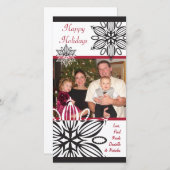 雪片モダン写真カード シーズンカード (正面/裏面)