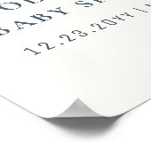 雪片モダン赤ちゃんシャワー歓迎ポスター ポスター (角)