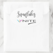 雪片ユナイト!政治に自由主義の反対 楕円形シール (バッグ)