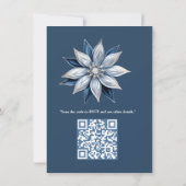 雪片ユニークフェスティバル冬デザイン 招待状 (裏面)