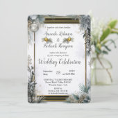 雪片ユニークフェスティバル冬デザイン 招待状 (スタンド正面)