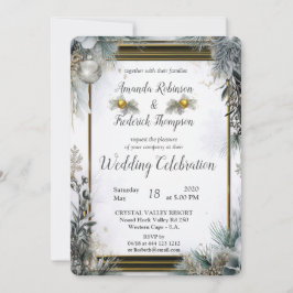 雪片ユニークフェスティバル冬デザイン 招待状