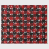 雪片ラッピング文字におけるクリスマスノエル紙 ラッピングペーパー (フラット)