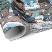 雪片ラッピング紙 ラッピングペーパー (ロールコーナー)