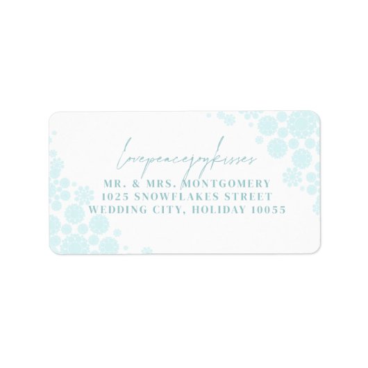 雪片ラブピースジョイキス結婚ズの住所 ラベル (正面)