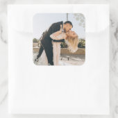 雪片ラブピースジョイキス結婚写真 スクエアシール (バッグ)