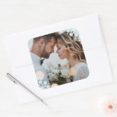 雪片ラブピースジョイキス結婚写真 スクエアシール (封筒)