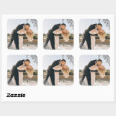 雪片ラブピースジョイキス結婚写真 スクエアシール (シート)