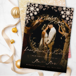 雪片ラブピースジョイキス結婚写真 箔シーズンカード