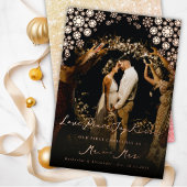 雪片ラブピースジョイキス結婚写真 箔シーズンカード