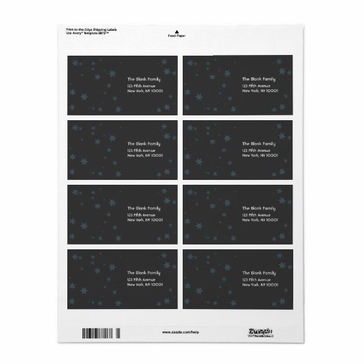 雪片ラベル ラベル (フルシート)