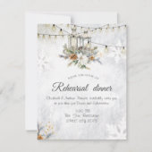 雪片ランタンストリングライトリハーサルディナー 招待状 (正面)