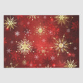雪片レッドクリスマスクリスマスプレゼント 薄葉紙 (正面)