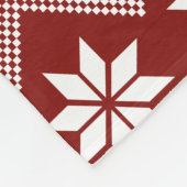 雪片レッドディアブルーストライプブランケット フリースブランケット (角)