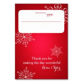 雪片レッド2シーティングカード テーブルナンバー