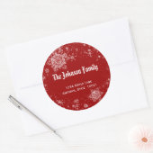 雪片住所 シール (封筒)