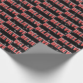 雪片信じ付きクリスマス文字 ラッピングペーパー (角)