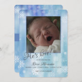 雪片写真誕生の発表 招待状 (正面/裏面)