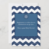 雪片冬のベビーシャワー 招待状 (裏面)