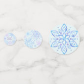 雪片冬の1ダーランドファースト誕生日 コンフェッティ (裏面)