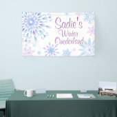 雪片冬の1ダーランドファースト誕生日 横断幕 (トレードショー)