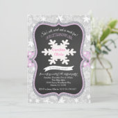 雪片冬の1ダーランド誕生日招待状 招待状 (スタンド正面)