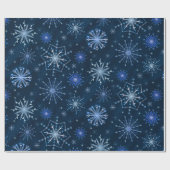 雪片凍っていの枝と花 ラッピングペーパー (フラット)