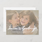 雪片季節のごあいさつフォトエフェクトポストカード シーズンポストカード (正面/裏面)