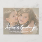 雪片季節のごあいさつフォトエフェクトポストカード シーズンポストカード (正面)